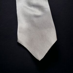 Dolce & Gabbana Basic Tie Neckwear Gray Solid Silk Long Necktie Made in Italy